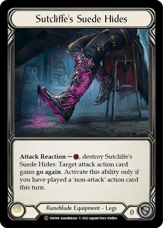 Flesh and Blood TCG | Sutcliffe's Suede Hides [1HV006] (Historic Pack 1 Blitz Deck Viserai) | The Nerd Merchant