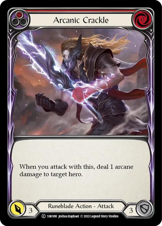 Flesh and Blood TCG | Arcanic Crackle (Red) [1HV008] (Historic Pack 1 Blitz Deck Viserai) | The Nerd Merchant