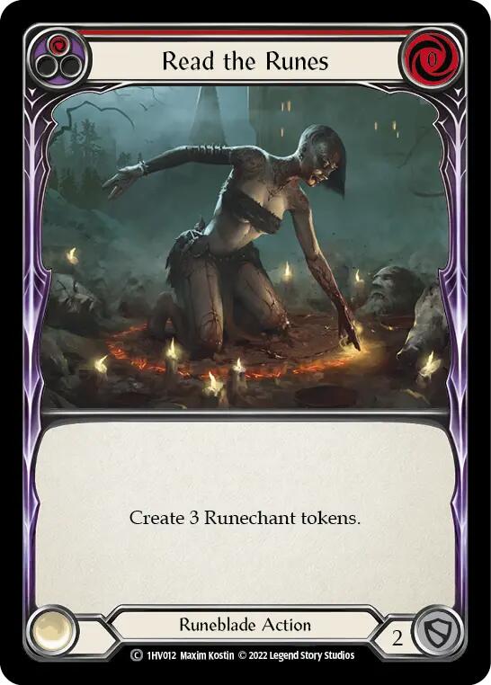 Flesh and Blood TCG | Read the Runes (Red) [1HV012] (Historic Pack 1 Blitz Deck Viserai) | The Nerd Merchant