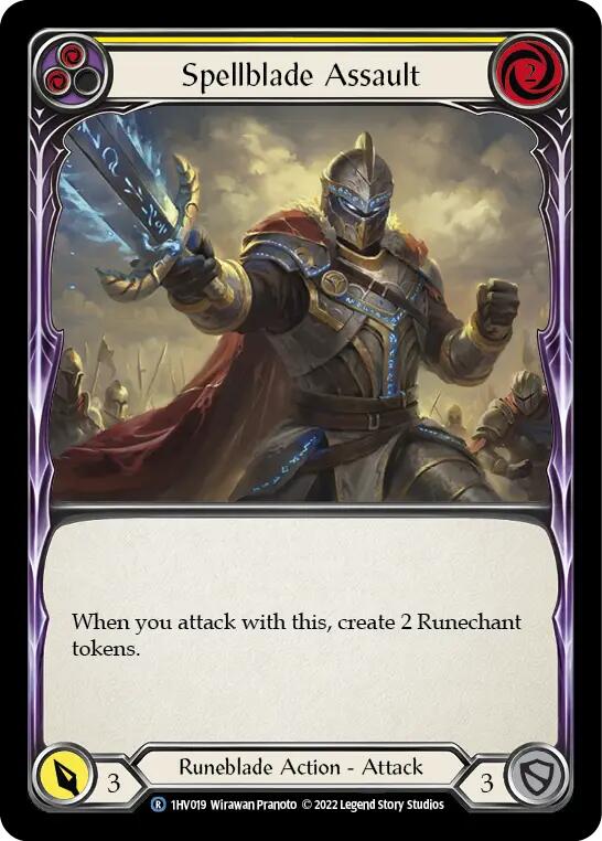 Flesh and Blood TCG | Spellblade Assault (Yellow) [1HV019] (Historic Pack 1 Blitz Deck Viserai) | The Nerd Merchant