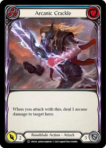 Flesh and Blood TCG | Arcanic Crackle (Blue) [1HV020] (Historic Pack 1 Blitz Deck Viserai) | The Nerd Merchant