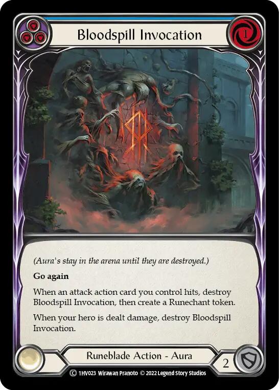 Flesh and Blood TCG | Bloodspill Invocation (Blue) [1HV023] (Historic Pack 1 Blitz Deck Viserai) | The Nerd Merchant