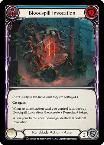 Flesh and Blood TCG | Bloodspill Invocation (Blue) [1HV023] (Historic Pack 1 Blitz Deck Viserai) | The Nerd Merchant