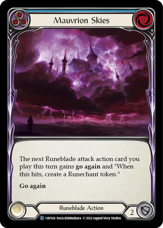 Flesh and Blood TCG | Mauvrion Skies (Blue) [1HV024] (Historic Pack 1 Blitz Deck Viserai) | The Nerd Merchant