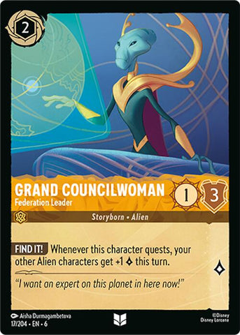 Lorcana | Grand Councilwoman - Federation Leader (17/204) [Azurite Sea] | The Nerd Merchant