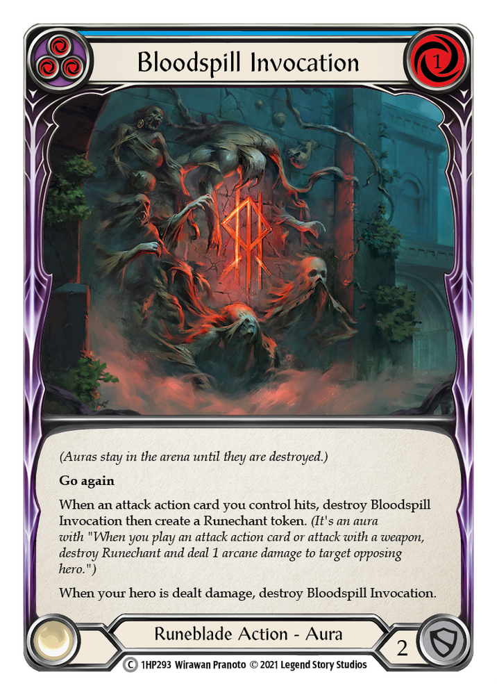 Flesh and Blood TCG | Bloodspill Invocation (Blue) [1HP293] (History Pack 1) | The Nerd Merchant