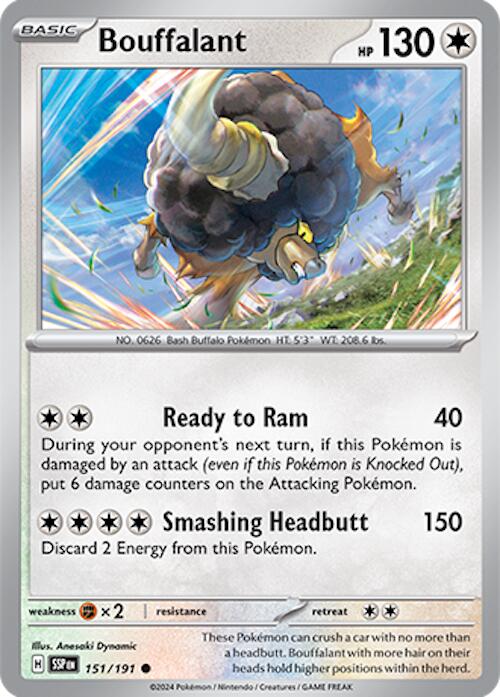 Pokemon | Bouffalant (151/191) [Scarlet & Violet: Surging Sparks] | The Nerd Merchant