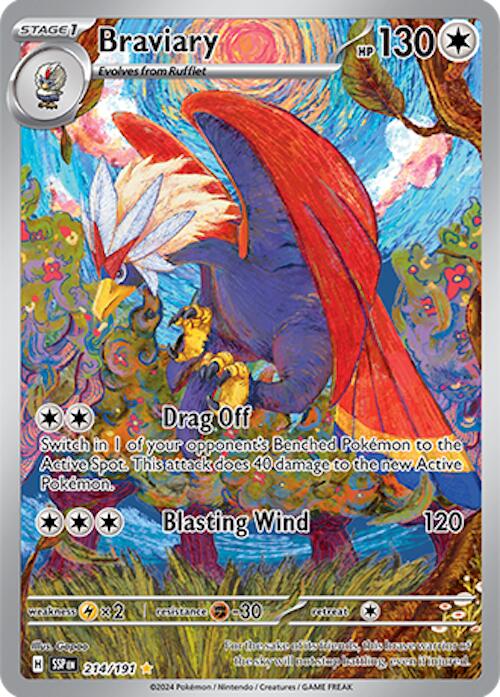 Pokemon | Braviary (214/191) [Scarlet & Violet: Surging Sparks] | The Nerd Merchant