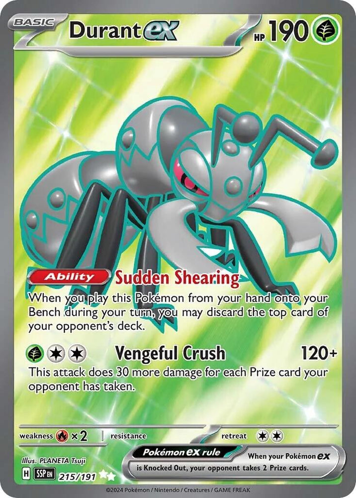 Pokemon | Durant ex (215/191) [Scarlet & Violet: Surging Sparks] | The Nerd Merchant