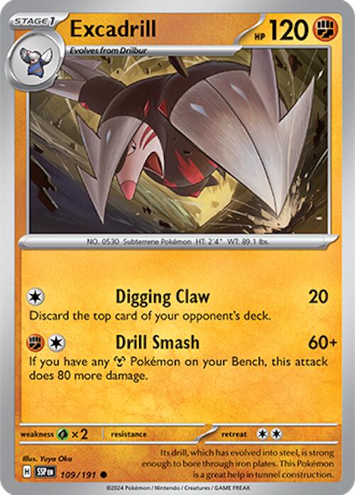 Pokemon | Excadrill (109/191) [Scarlet & Violet: Surging Sparks] | The Nerd Merchant