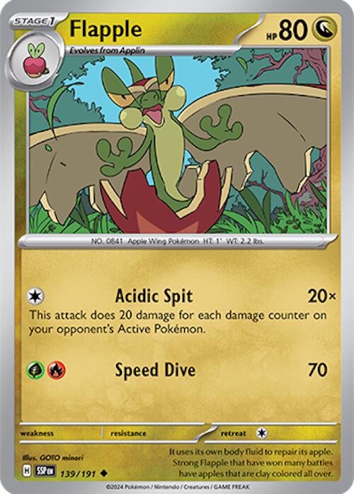 Pokemon | Flapple (139/191) [Scarlet & Violet: Surging Sparks] | The Nerd Merchant