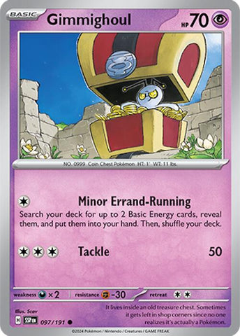 Pokemon | Gimmighoul (097/191) [Scarlet & Violet: Surging Sparks] | The Nerd Merchant
