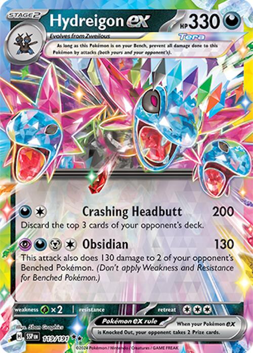 Pokemon | Hydreigon ex (119/191) [Scarlet & Violet: Surging Sparks] | The Nerd Merchant