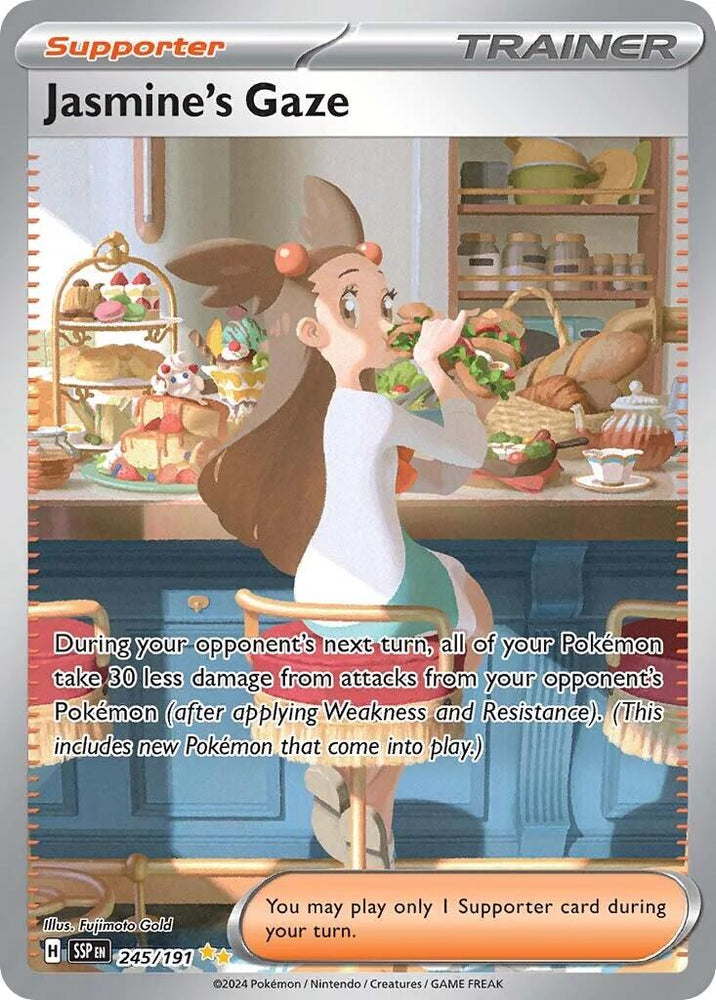 Pokemon | Jasmine's Gaze (245/191) [Scarlet & Violet: Surging Sparks] | The Nerd Merchant