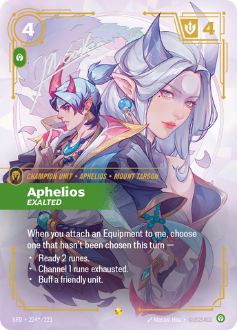 Aphelios, Exalted (Foil) - Spiritforged #224