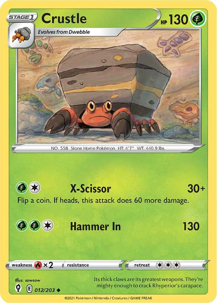 Pokemon | Crustle (012/203) [Sword & Shield: Evolving Skies] | The Nerd Merchant