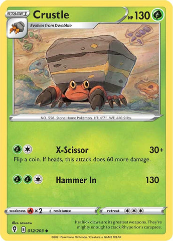 Pokemon | Crustle (012/203) [Sword & Shield: Evolving Skies] | The Nerd Merchant