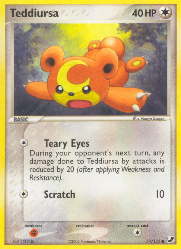 Pokemon | Teddiursa (77/115) [EX: Unseen Forces] | The Nerd Merchant