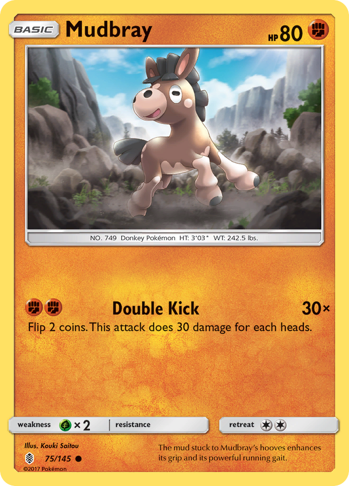Pokemon | Mudbray (75/145) [Sun & Moon: Guardians Rising] | The Nerd Merchant