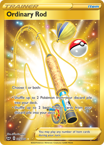 Pokemon | Ordinary Rod (215/202) [Sword & Shield: Base Set] | The Nerd Merchant