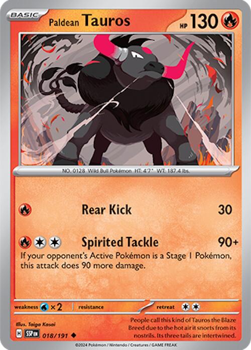 Pokemon | Paldean Tauros (018/191) [Scarlet & Violet: Surging Sparks] | The Nerd Merchant