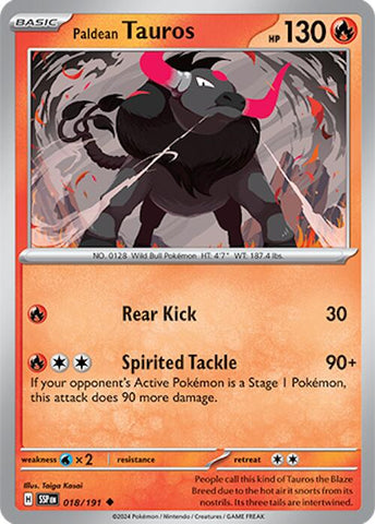 Pokemon | Paldean Tauros (018/191) [Scarlet & Violet: Surging Sparks] | The Nerd Merchant