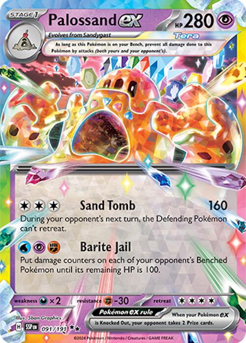 Pokemon | Palossand ex (091/191) [Scarlet & Violet: Surging Sparks] | The Nerd Merchant