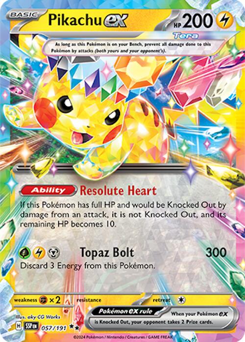 Pokemon | Pikachu ex (057/191) [Scarlet & Violet: Surging Sparks] | The Nerd Merchant
