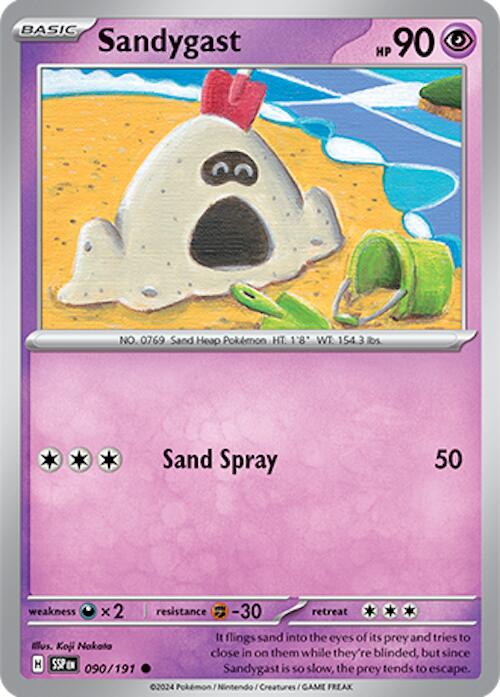 Pokemon | Sandygast (090/191) [Scarlet & Violet: Surging Sparks] | The Nerd Merchant