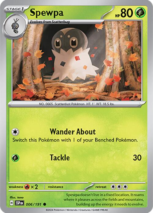Pokemon | Spewpa (006/191) [Scarlet & Violet: Surging Sparks] | The Nerd Merchant