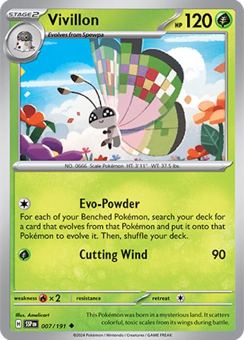 Pokemon | Vivillon (007/191) [Scarlet & Violet: Surging Sparks] | The Nerd Merchant
