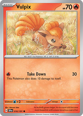 Pokemon | Vulpix (016/191) [Scarlet & Violet: Surging Sparks] | The Nerd Merchant