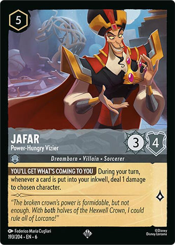 Lorcana | Jafar - Power-Hungry Vizier (193/204) [Azurite Sea] | The Nerd Merchant