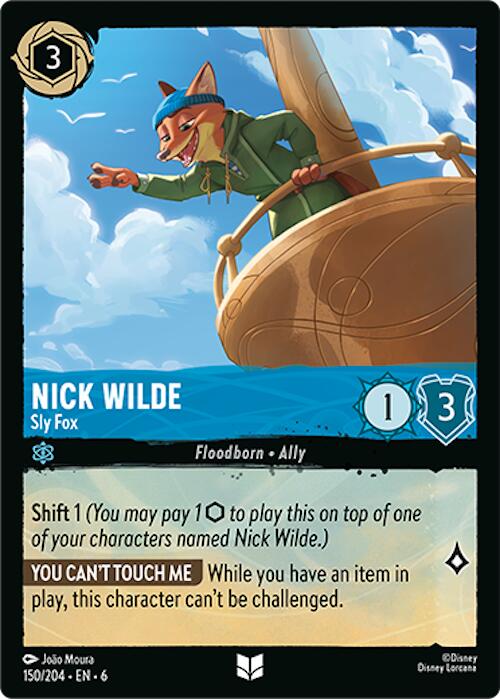 Lorcana | Nick Wilde - Sly Fox (150/204) [Azurite Sea] | The Nerd Merchant