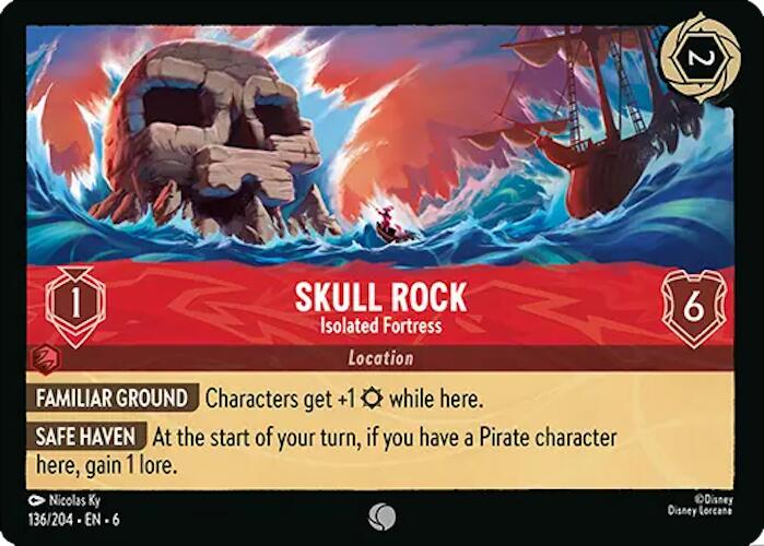 Lorcana | Skull Rock - Isolated Fortress (136/204) [Azurite Sea] | The Nerd Merchant