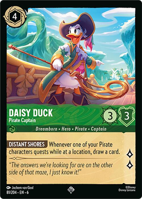 Lorcana | Daisy Duck - Pirate Captain (81/204) [Azurite Sea] | The Nerd Merchant