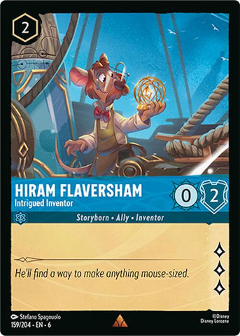 Lorcana | Hiram Flaversham - Intrigued Inventor (159/204) [Azurite Sea] | The Nerd Merchant