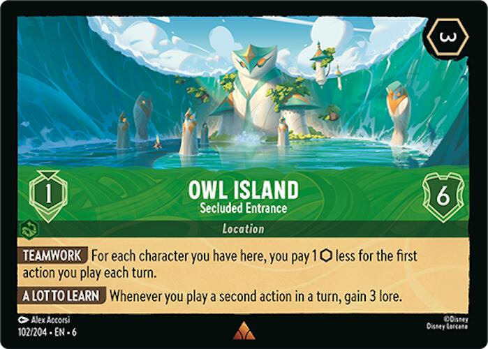 Lorcana | Owl Island - Secluded Entrance (102/204) [Azurite Sea] | The Nerd Merchant