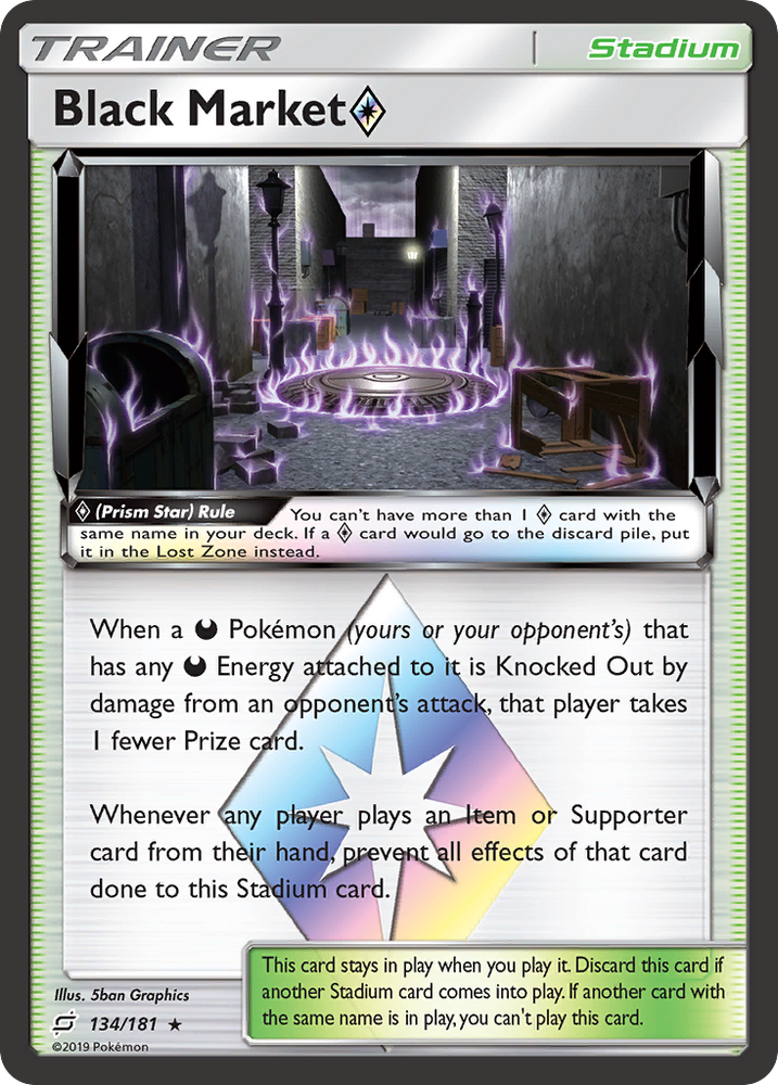 Pokemon | Black Market (134/181) (Prism Star) [Sun & Moon: Team Up] | The Nerd Merchant