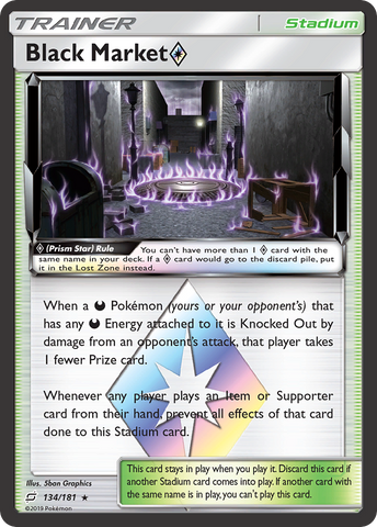 Pokemon | Black Market (134/181) (Prism Star) [Sun & Moon: Team Up] | The Nerd Merchant