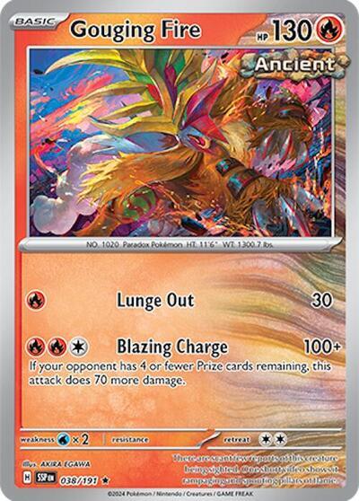 Pokemon | Gouging Fire (038/191) (Deck Exclusives) [Scarlet & Violet: Surging Sparks] | The Nerd Merchant