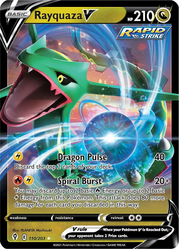 Pokemon | Rayquaza V (110/203) [Sword & Shield: Evolving Skies] | The Nerd Merchant