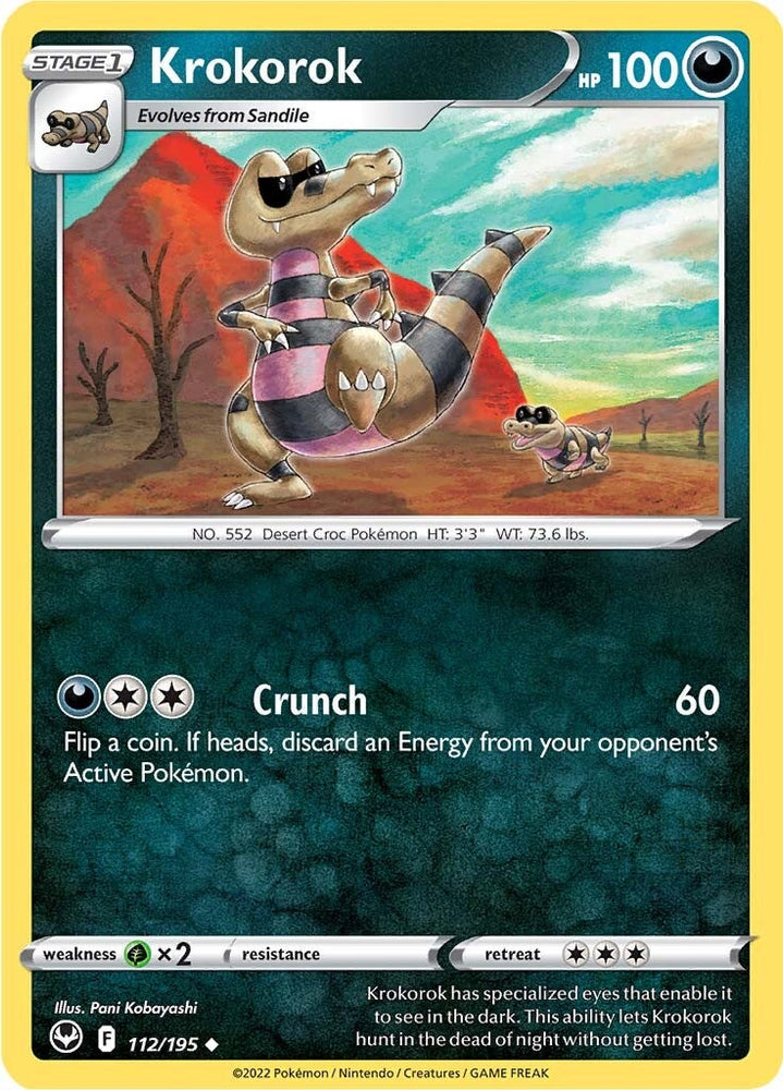 Pokemon | Krokorok (112/195) [Sword & Shield: Silver Tempest] | The Nerd Merchant