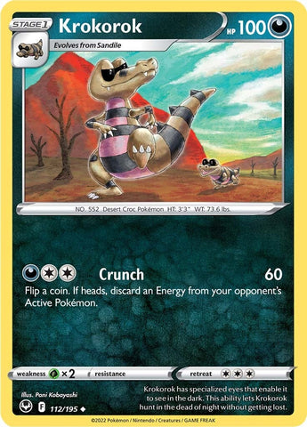 Pokemon | Krokorok (112/195) [Sword & Shield: Silver Tempest] | The Nerd Merchant
