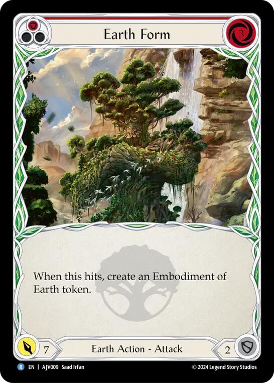 Flesh and Blood TCG | Earth Form (Red) [AJV009] (Armory Deck: Jarl Vetreidi) | The Nerd Merchant