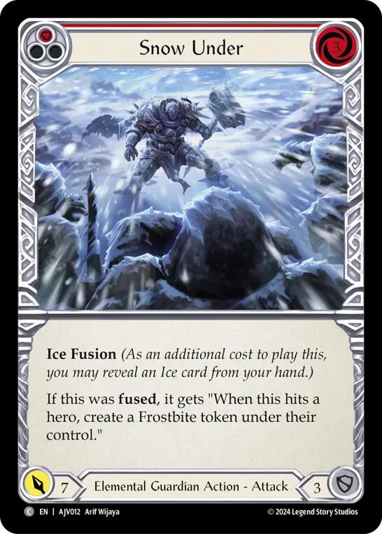 Flesh and Blood TCG | Snow Under (Red) [AJV012] (Armory Deck: Jarl Vetreidi) | The Nerd Merchant