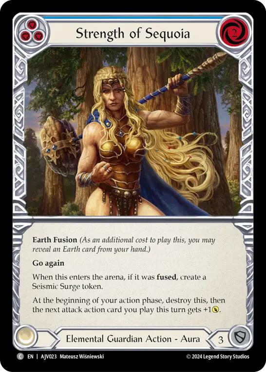 Flesh and Blood TCG | Strength of Sequoia (Blue) [AJV023] (Armory Deck: Jarl Vetreidi) | The Nerd Merchant