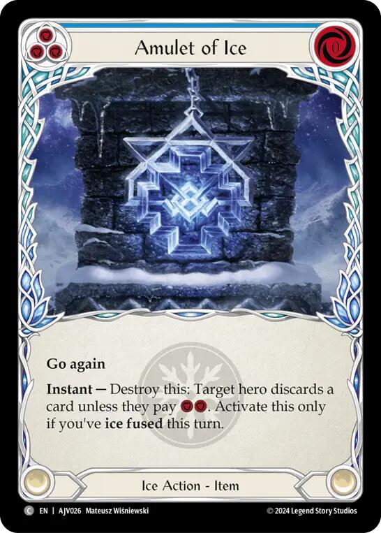 Flesh and Blood TCG | Amulet of Ice [AJV026] (Armory Deck: Jarl Vetreidi) | The Nerd Merchant