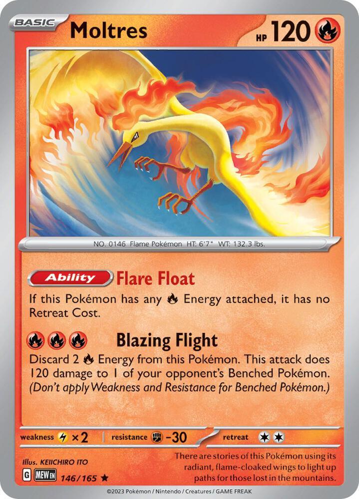Pokemon | Moltres (146/165 - Deck Exclusives) [Scarlet & Violet 151] | The Nerd Merchant
