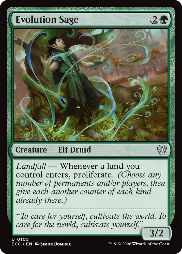 Magic | Evolution Sage [Lorwyn Eclipsed Commander] | The Nerd Merchant